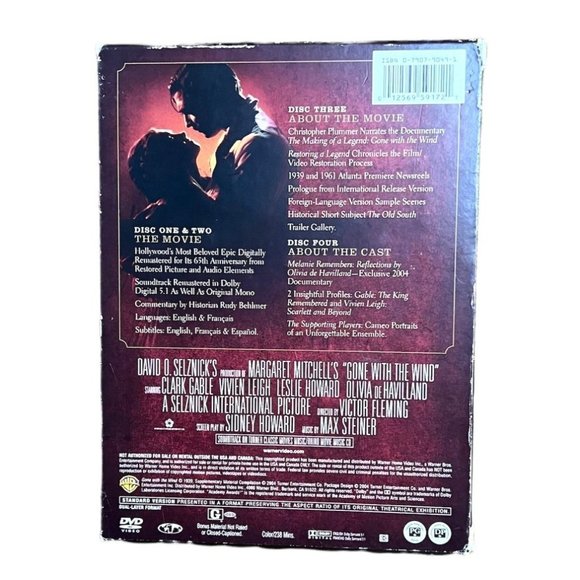 GONE WITH THE WIND Four Disc Collector's Edition - Picture 2 of 9